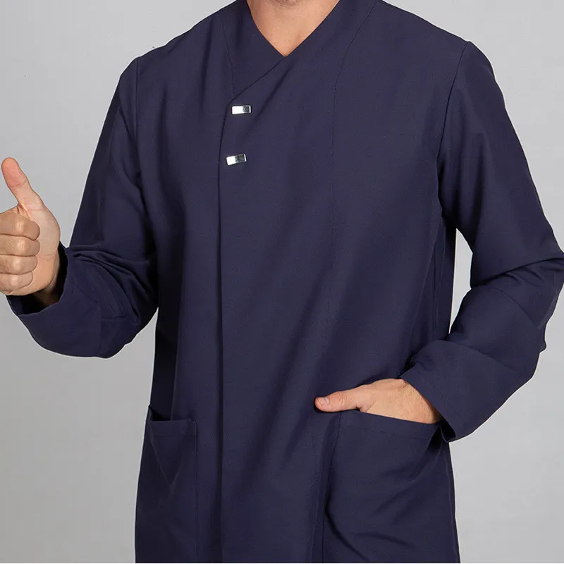 CHAQUETA LABORAL FABIáN DE MICROFIBRA AZUL MARINO  GARY'S