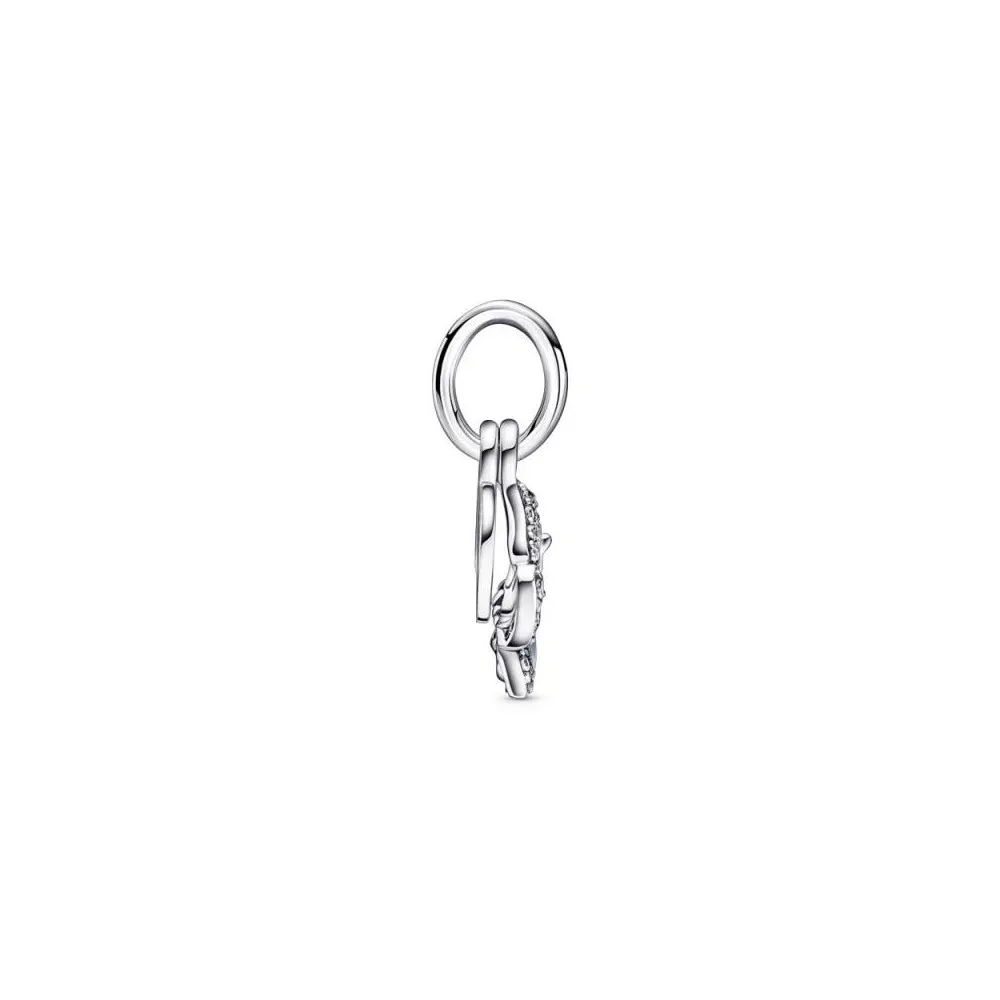 Charm Colgante Doble en plata de ley Mariposa Azul & Cita