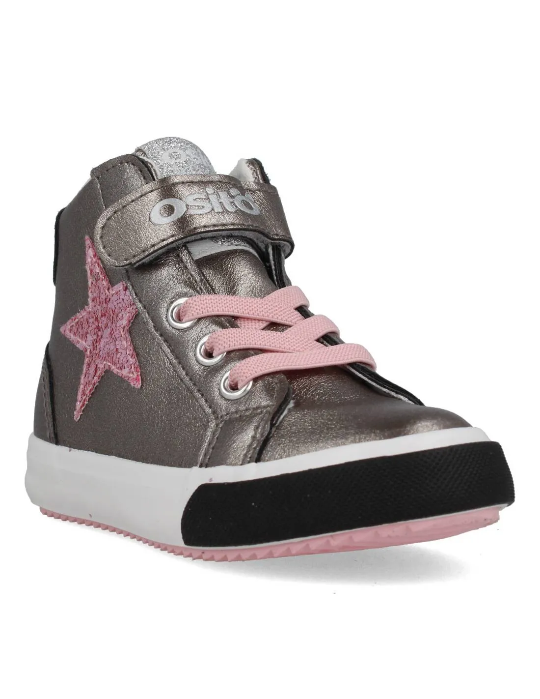 CONGUITOS  DEPORTIVA KIDS BASKET PLATA ESTRELLA ROSA