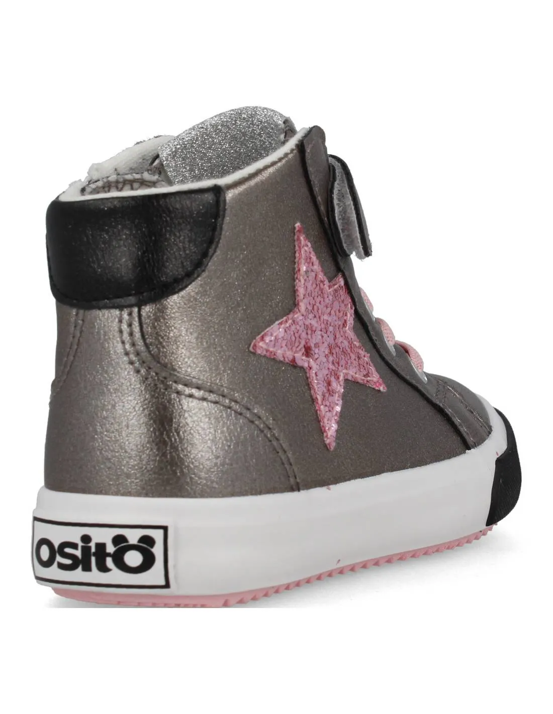 CONGUITOS  DEPORTIVA KIDS BASKET PLATA ESTRELLA ROSA