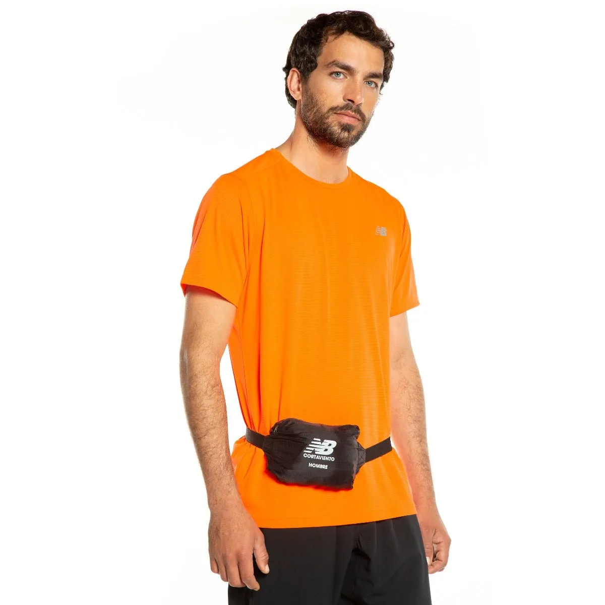 Cortaviento Running Hombre New Balance Empacable Negro
