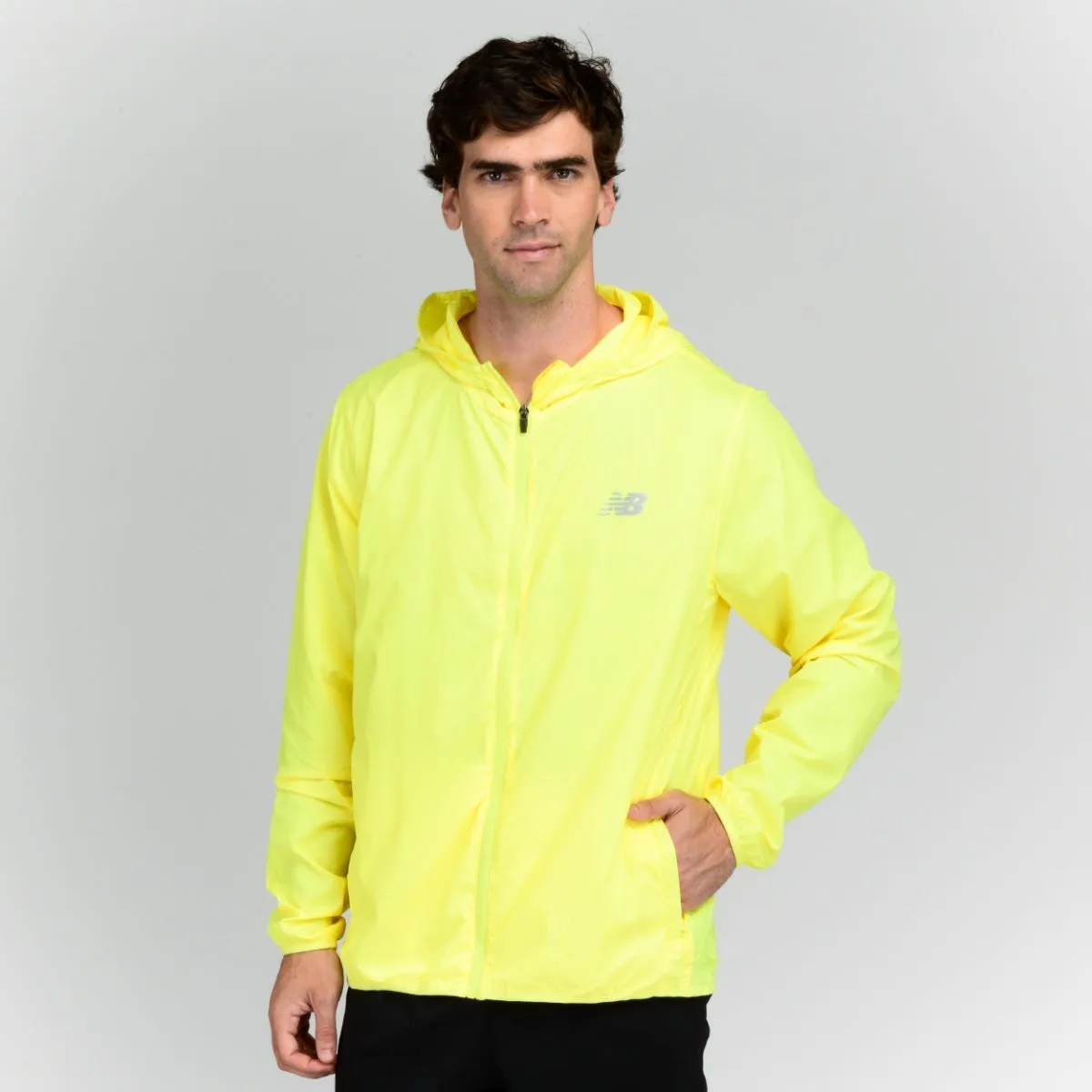 Cortavientos Running Hombre New Balance Empacable Amarillo