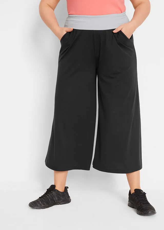 Culotte largo hasta la pantorrilla Negro