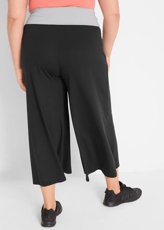 Culotte largo hasta la pantorrilla Negro