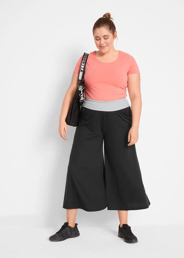 Culotte largo hasta la pantorrilla Negro