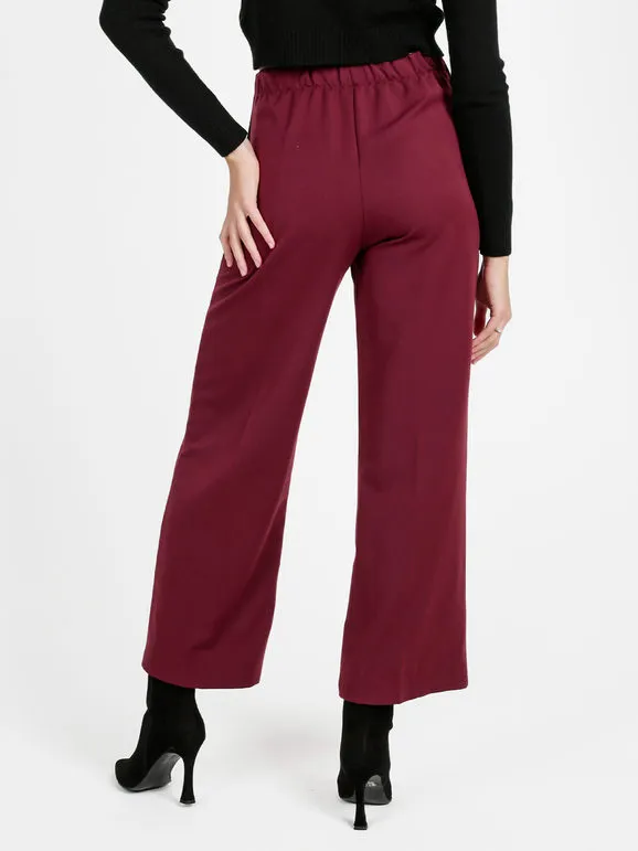 Daystar Pantalón ancho de mujer con botones decorativos.