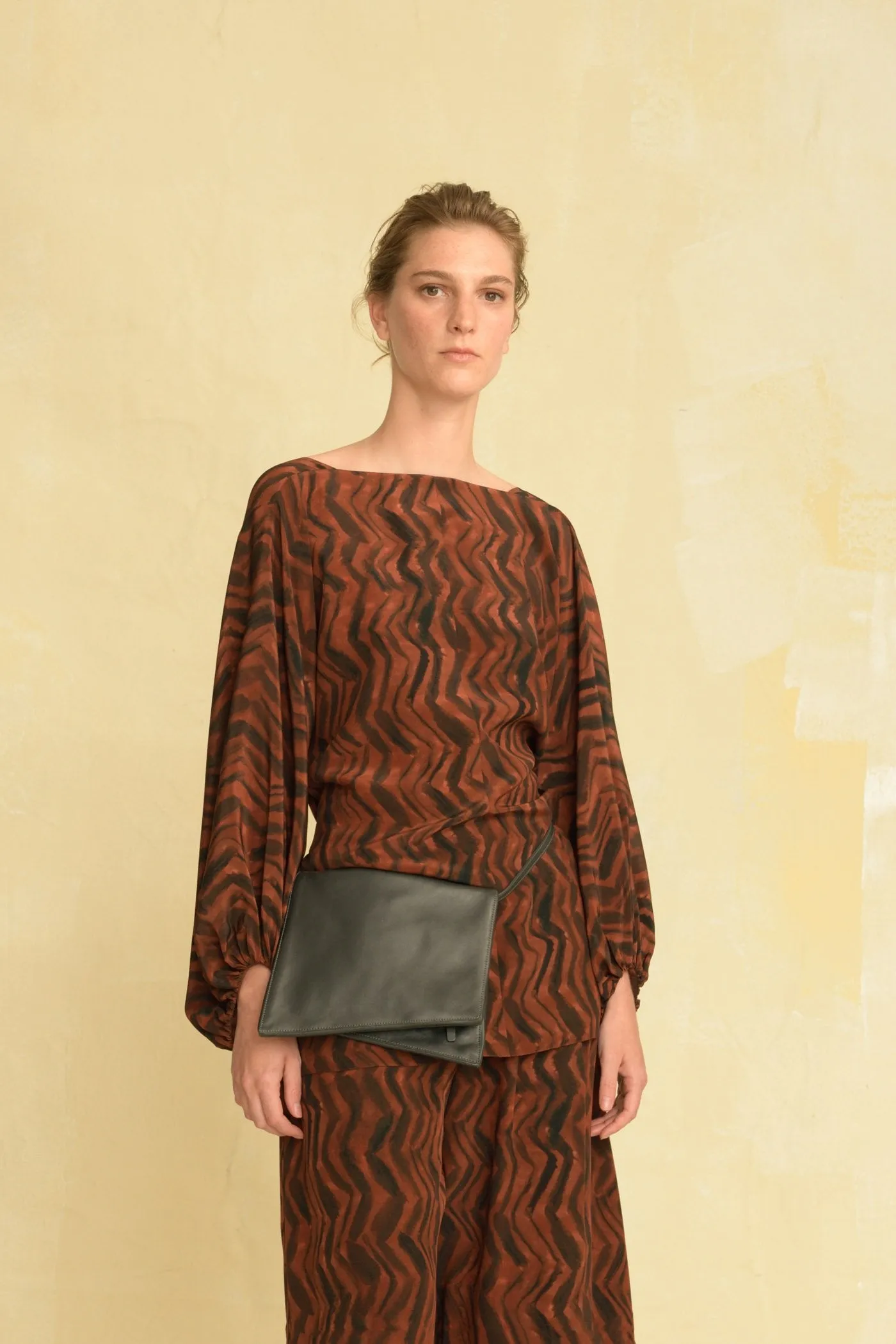 Debora, printed silk blouse