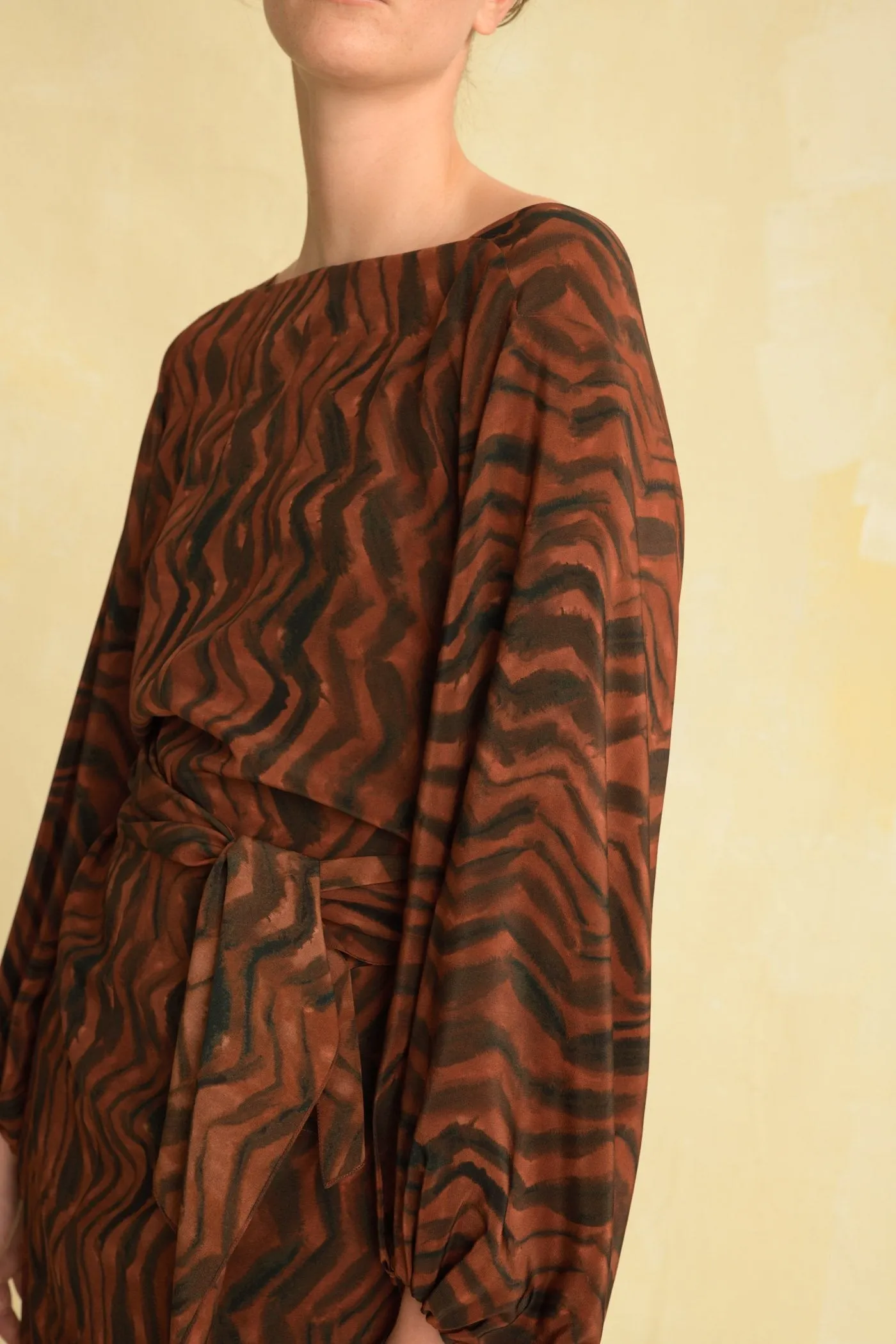 Debora, printed silk blouse