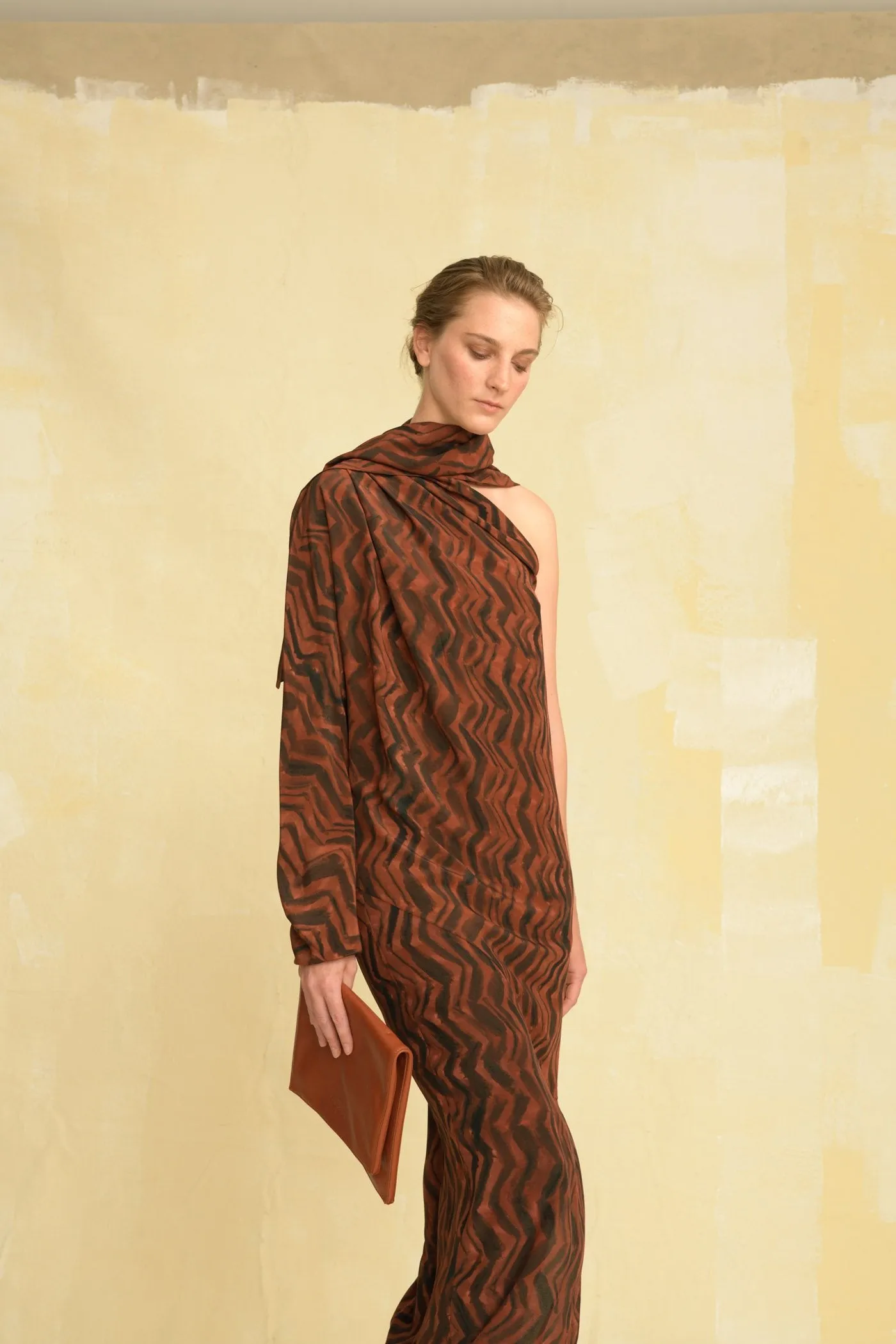 Debra, printed silk dress