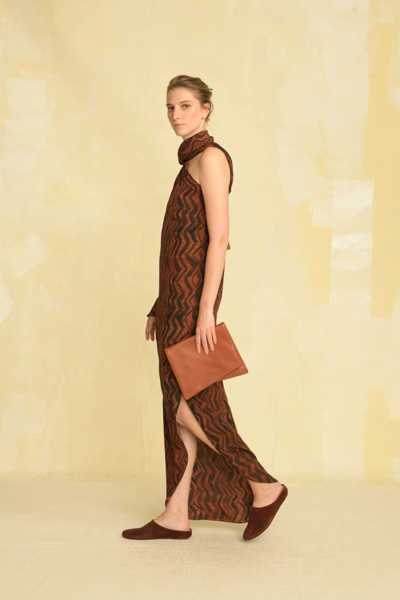 Debra, printed silk dress