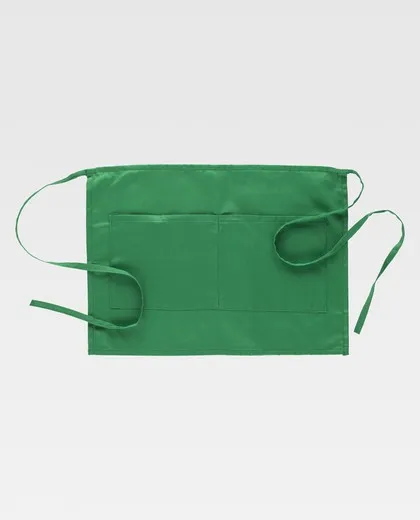 Delantal tipo francés 35x50 con 2 bolsos Verde Pistacho