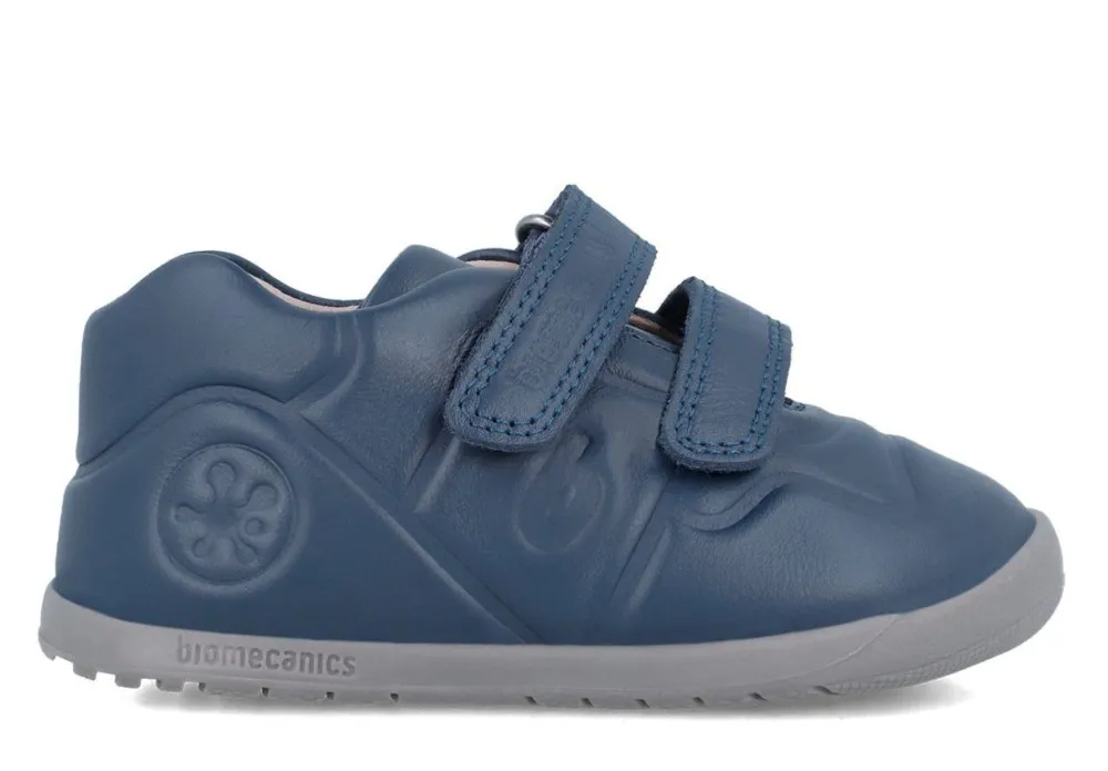 Deportivas niño Biomecanics barefoot azul ocean calzado respetuoso con el desarrollo natural del pie para gateo y primeros pasos