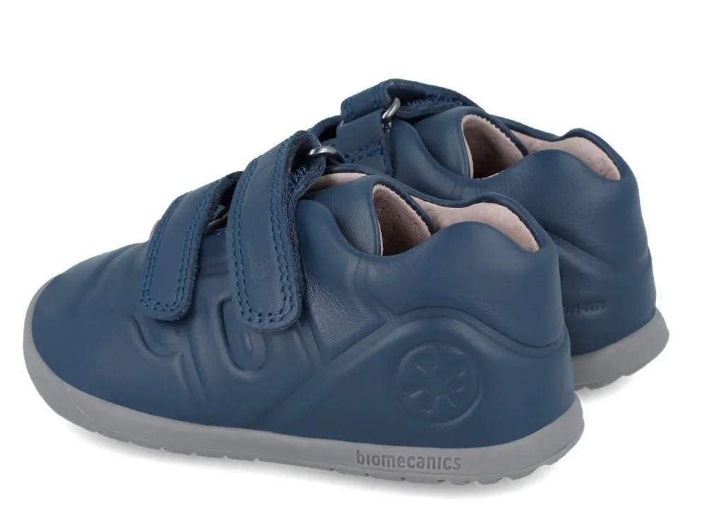 Deportivas niño Biomecanics barefoot azul ocean calzado respetuoso con el desarrollo natural del pie para gateo y primeros pasos
