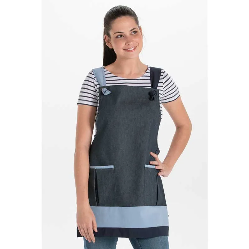 ESTOLA TEJANA DETALLE AZUL CON BOTONES LATERALES  DYNEKE