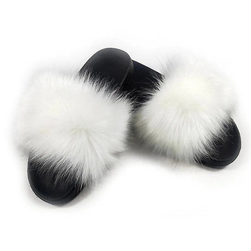 Evago Multicolores Diapositivas de piel sintética para mujer, zapatillas de piel linda de punta abierta, sandalias de piel cómod