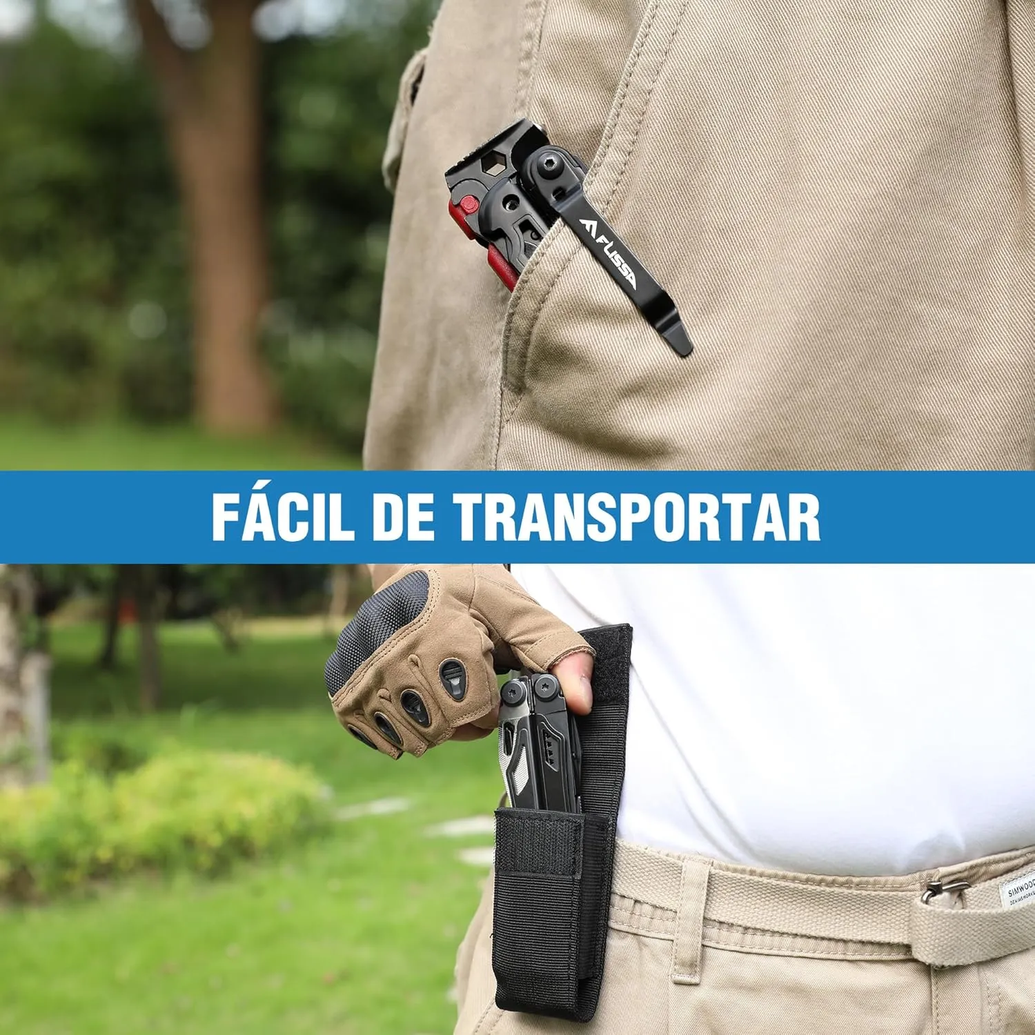 FLISSA Alicates Multiusos  19 en 1 Navaja Multiusos  Multiherramienta de Alicates  Herramienta Multiusos Negro  Accesorios para 