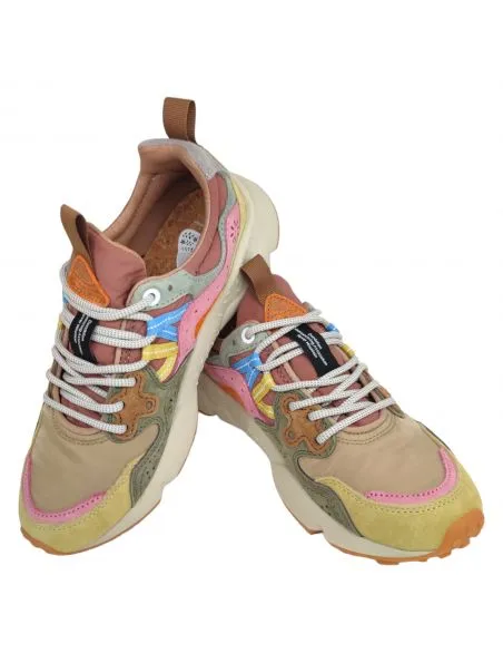 FLOWERMOUNTAIN Zapatillas Yamano 3 Mujer Cream/Taupe/Militare