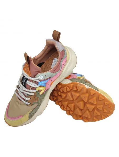 FLOWERMOUNTAIN Zapatillas Yamano 3 Mujer Cream/Taupe/Militare