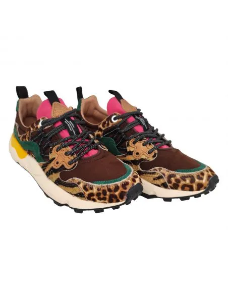 FLOWERMOUNTAIN Zapatillas Yamano 3 Pony Hair Brown/Multi