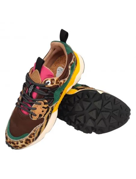 FLOWERMOUNTAIN Zapatillas Yamano 3 Pony Hair Brown/Multi