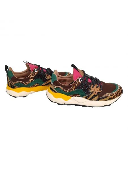 FLOWERMOUNTAIN Zapatillas Yamano 3 Pony Hair Brown/Multi
