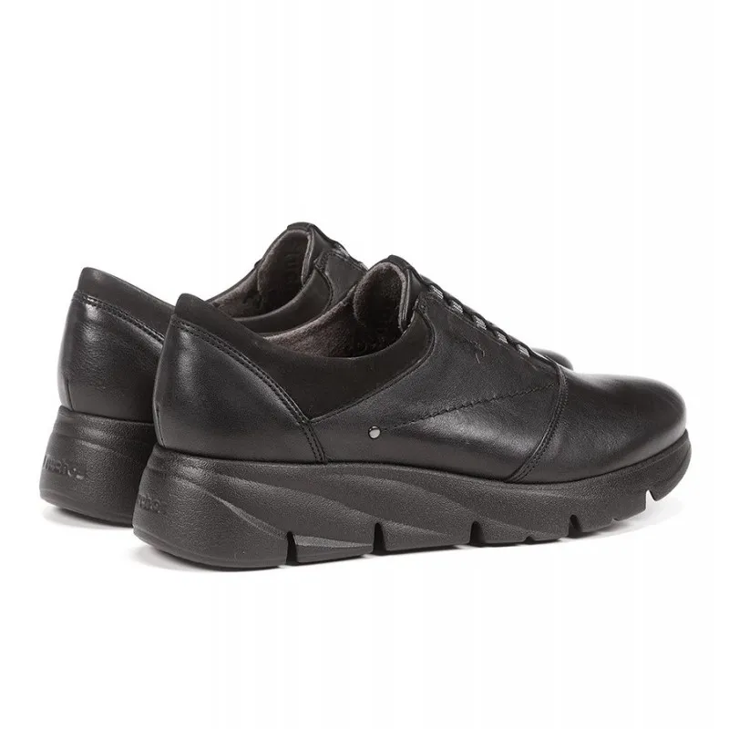 FLUCHOS Bona F1357 Negro y marrón Zapato elásticos plataforma mujer