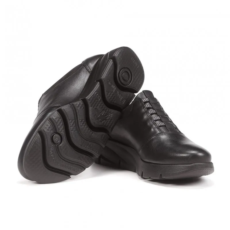 FLUCHOS Bona F1357 Negro y marrón Zapato elásticos plataforma mujer