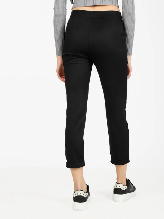 Frenetika Pantalón clásico de mujer de pernera recta con puño al final.