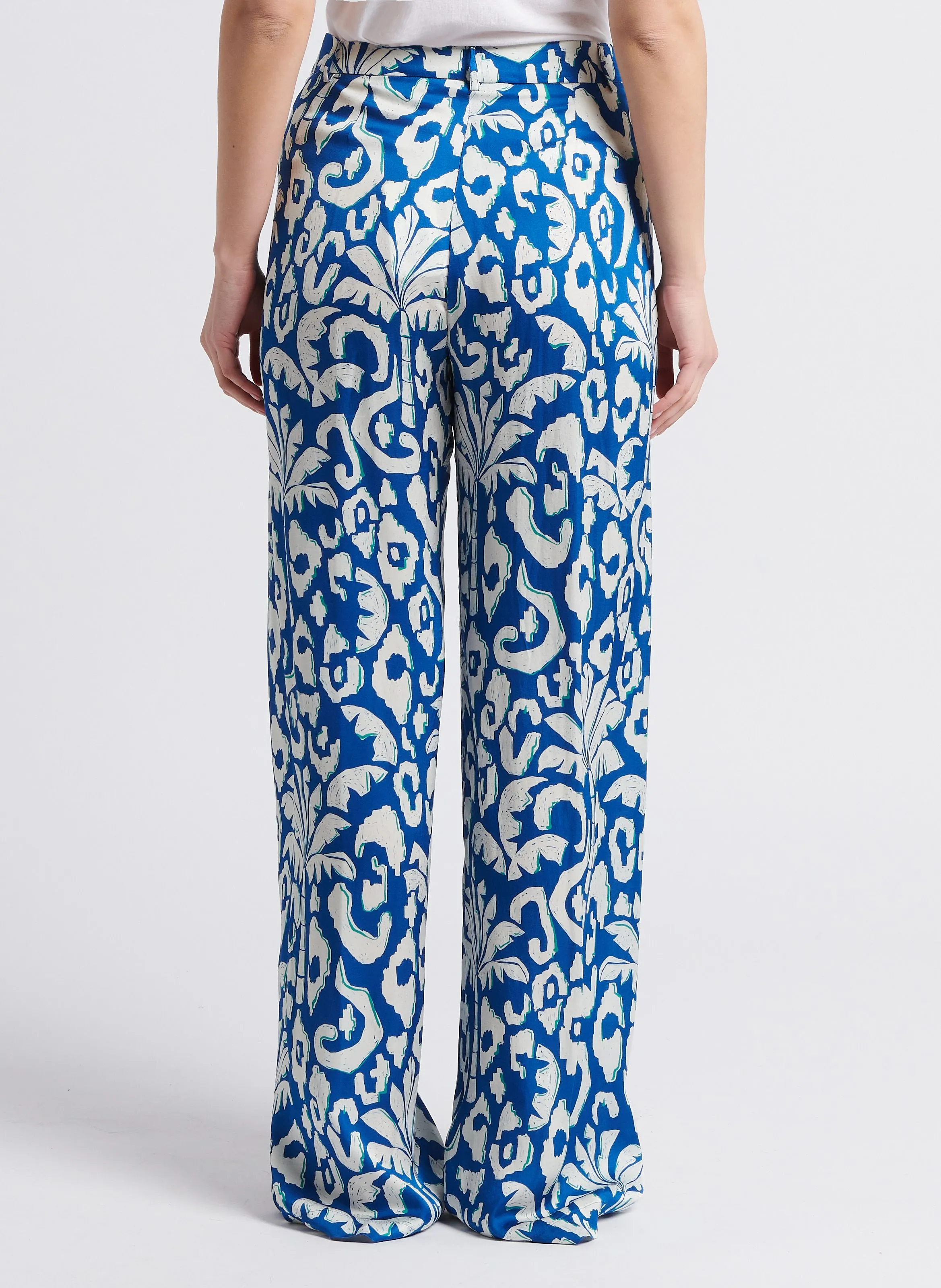 HARTFORD POSITANO  PANTALóN VAPOROSO ESTAMPADO EN AZUL