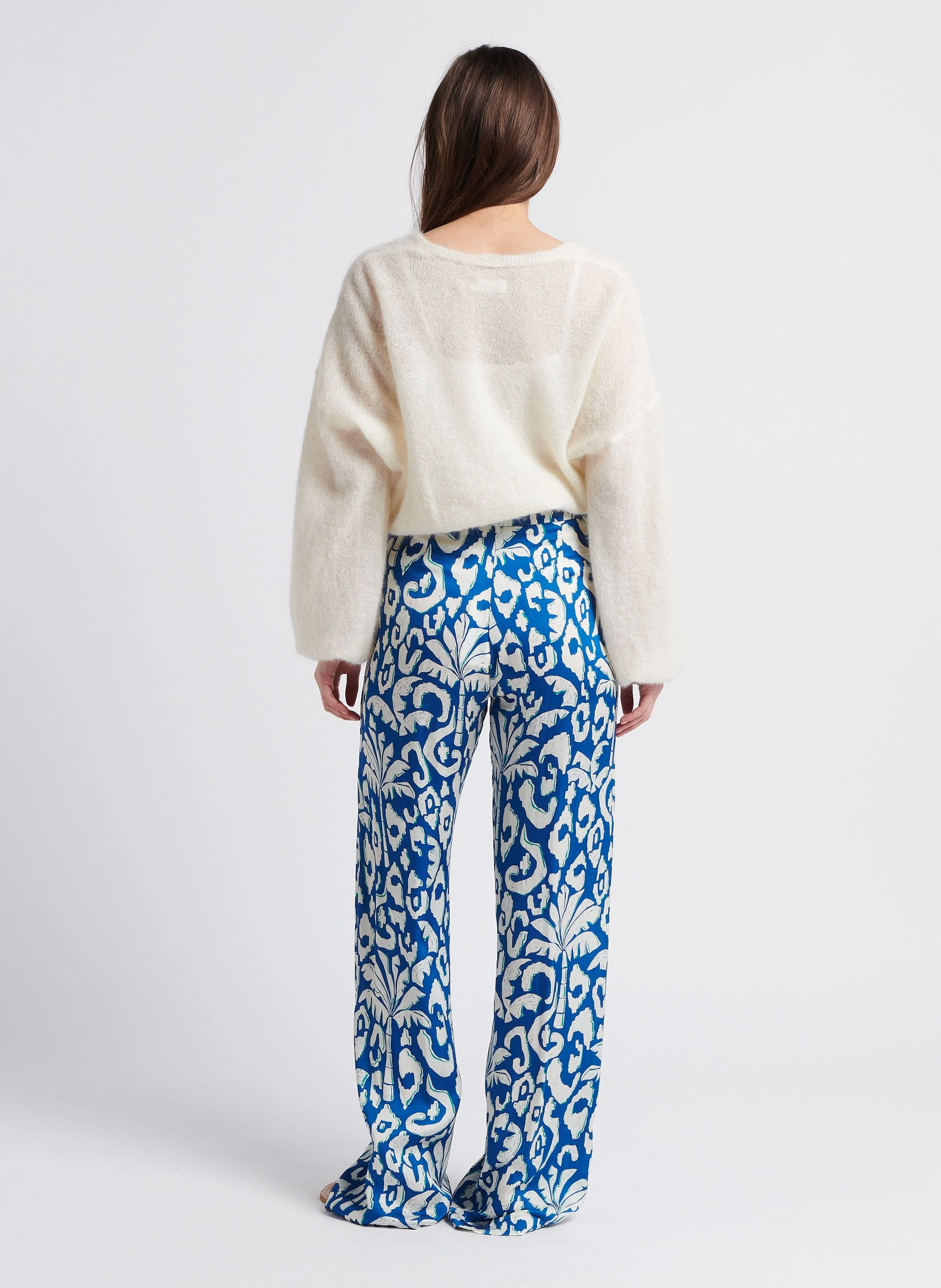 HARTFORD POSITANO  PANTALóN VAPOROSO ESTAMPADO EN AZUL