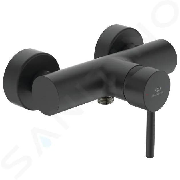 IDEAL STANDARD CERALINE  GRIFO DE DUCHA DE PARED, NEGRO BC200XG