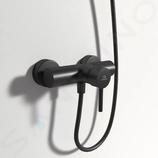 IDEAL STANDARD CERALINE  GRIFO DE DUCHA DE PARED, NEGRO BC200XG