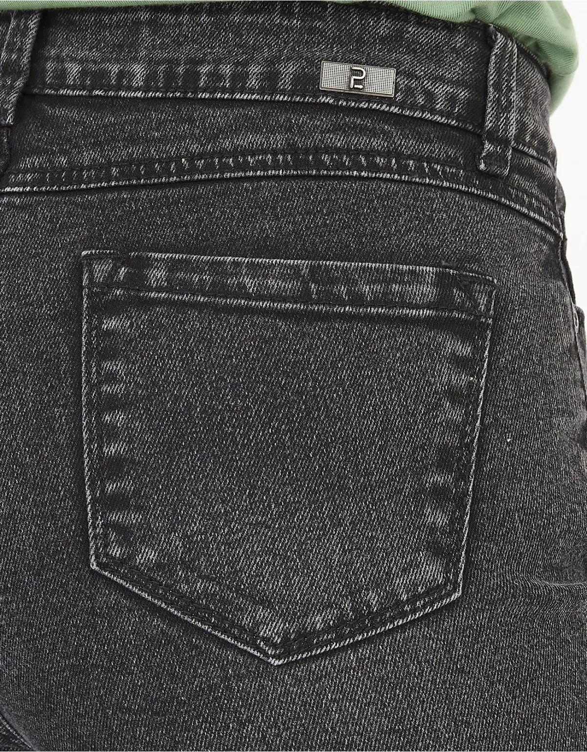 Jean flare negro tiro alto mm