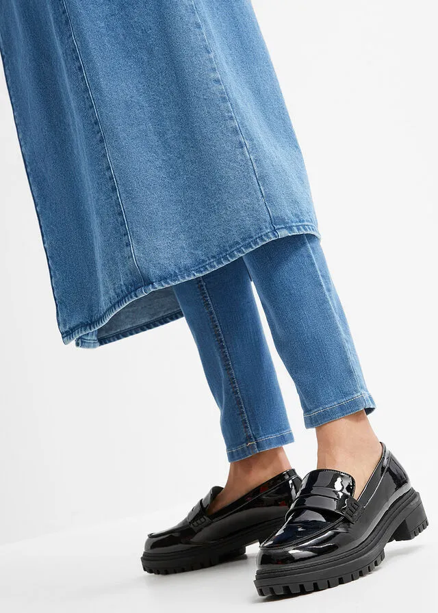 Jeggings efecto lavado azul lavado a la piedra