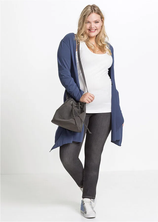 Jeggings efecto lavado negro lavado a la piedra