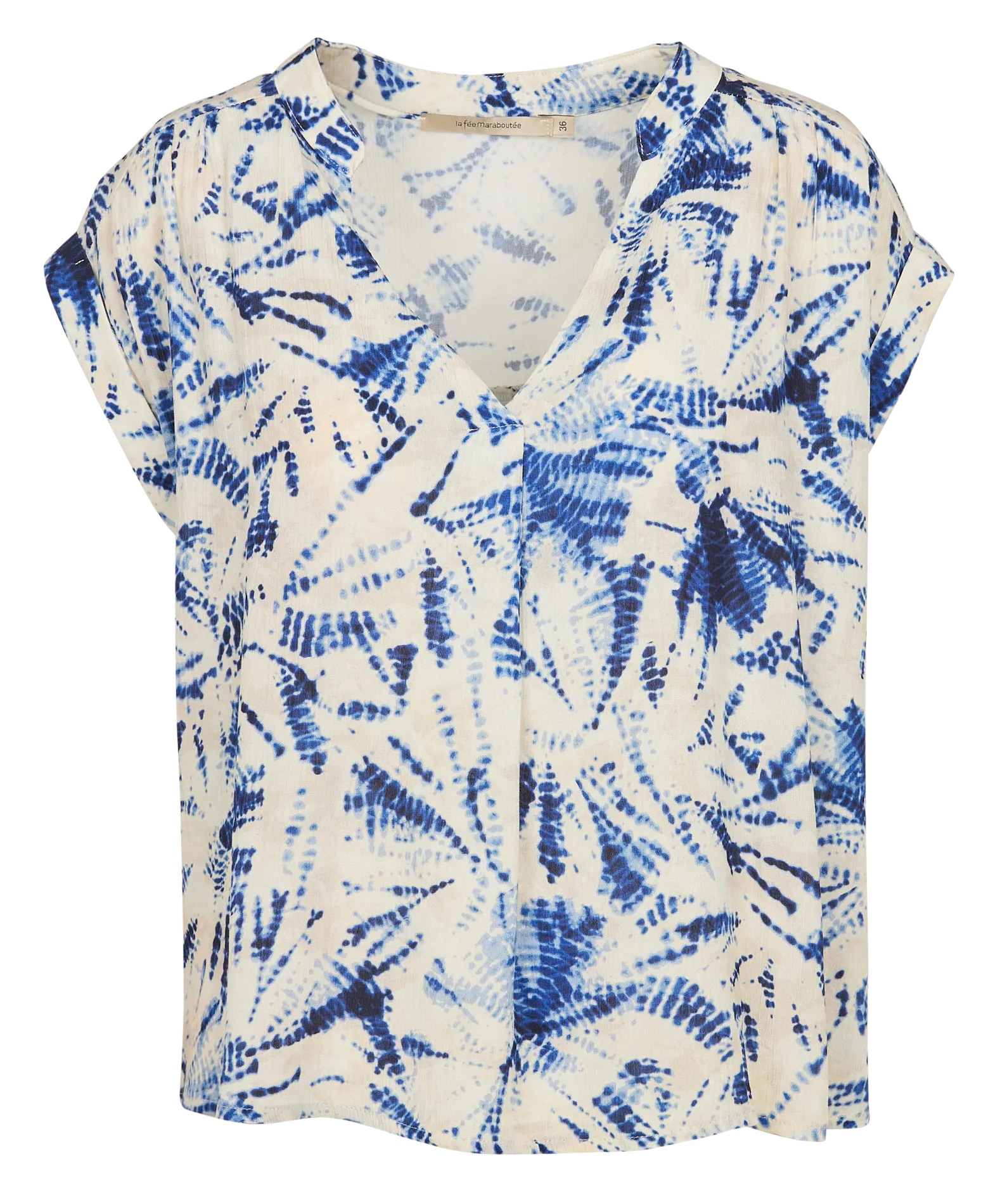 LA FEE MARABOUTEE Top holgado estampado en azul