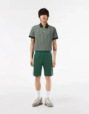 Lacoste Pantalón corto de hombre Lacoste en felpa cepillada color block