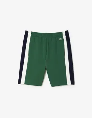 Lacoste Pantalón corto de hombre Lacoste en felpa cepillada color block