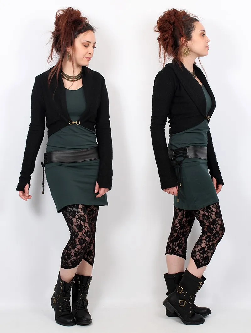 LEGGING CORTO DE ENCAJE EN PUNTA 