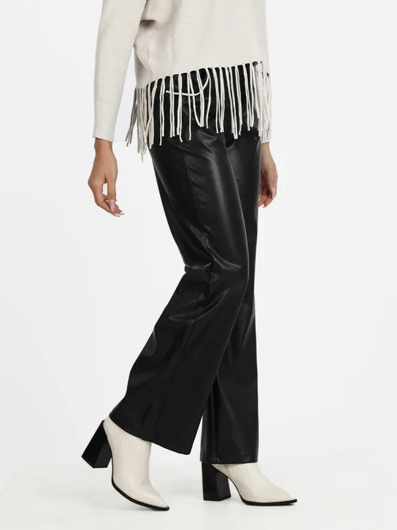 Louise Doro Pantalón ancho de mujer en ecopiel