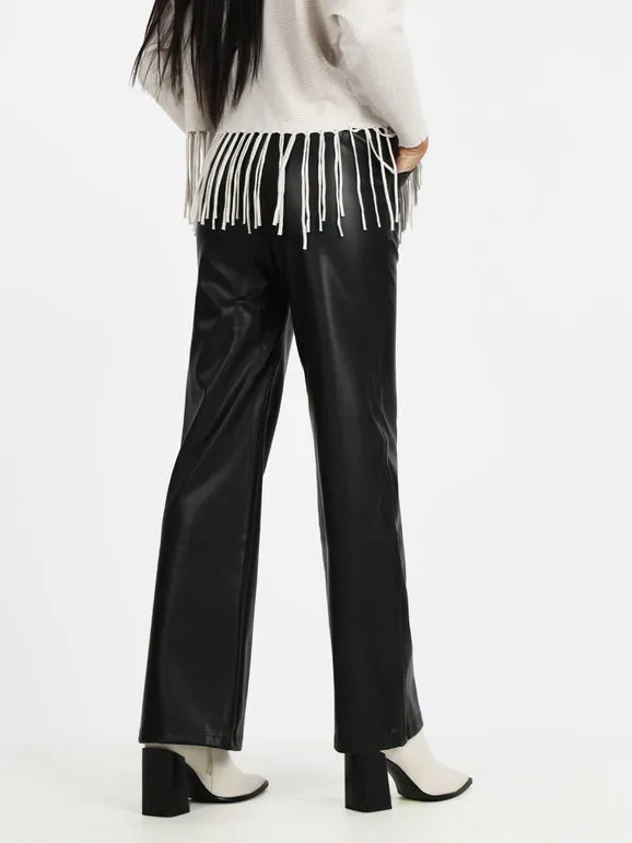 Louise Doro Pantalón ancho de mujer en ecopiel