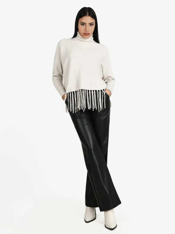 Louise Doro Pantalón ancho de mujer en ecopiel