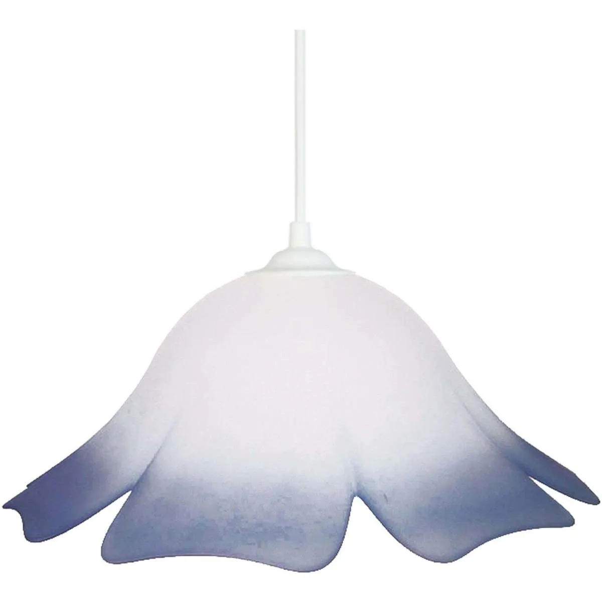 Lámpara colgante redondo vidrio azul satinado