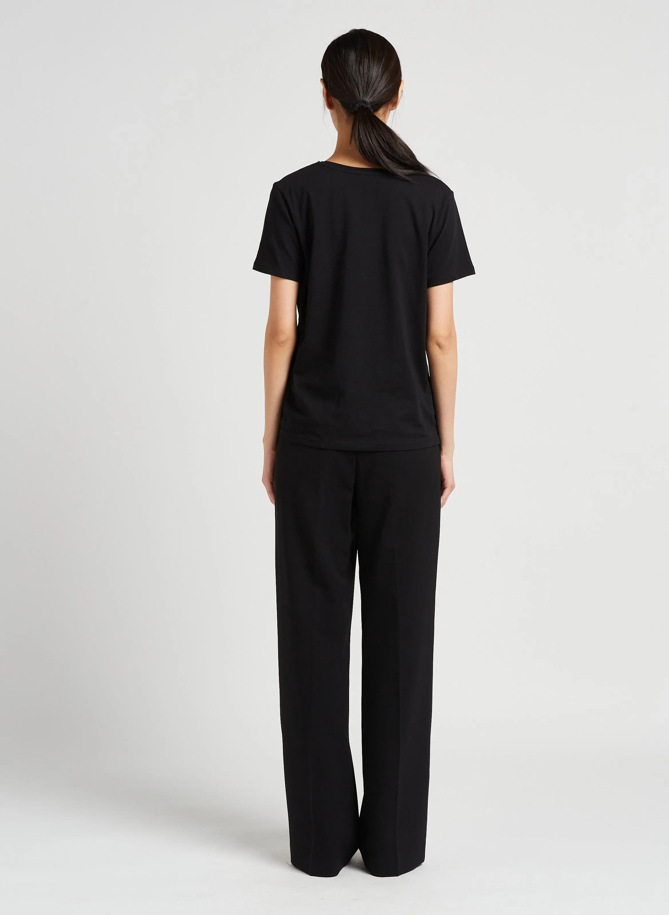 MAISON 123 LAYLA  PANTALóN ANCHO VAPOROSO EN NEGRO