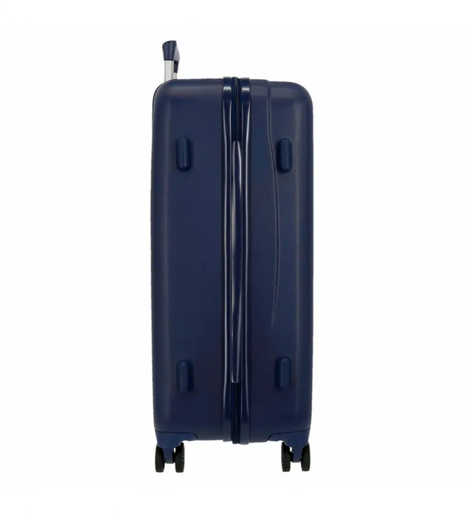 MALETA MEDIANA CAPTAIN AMERICA RíGIDA AZUL 68X48X26CM