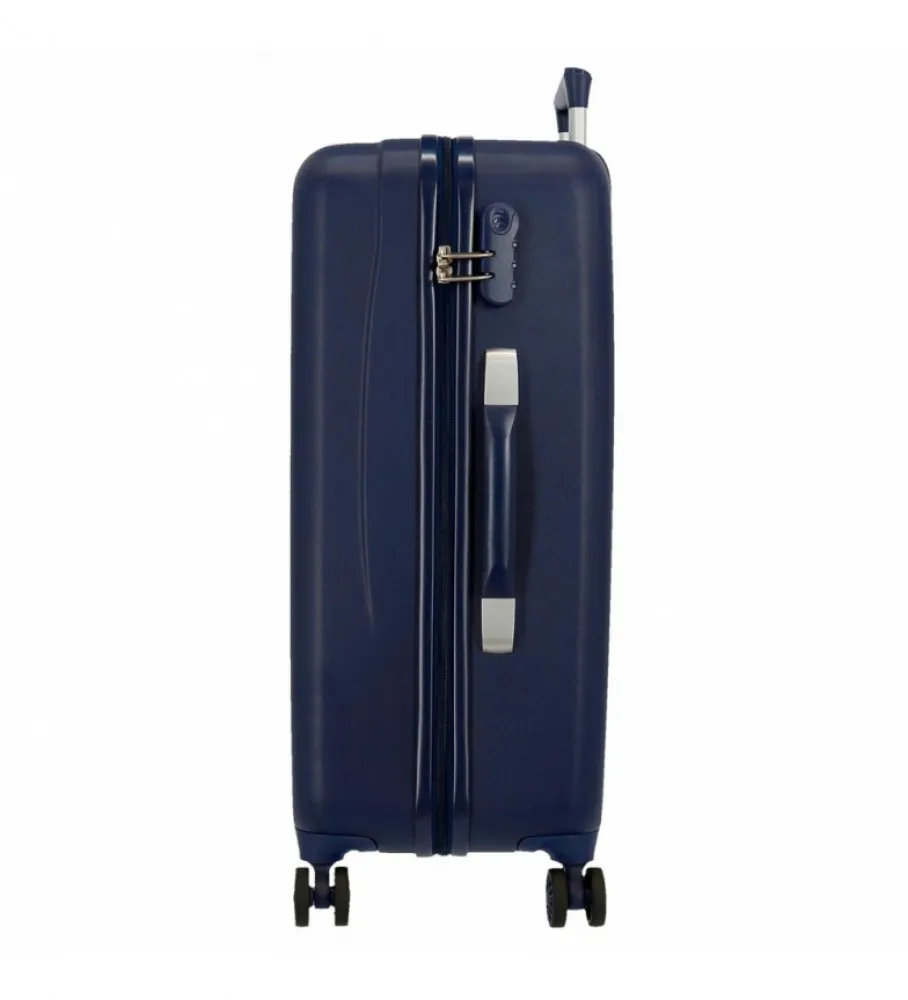 MALETA MEDIANA CAPTAIN AMERICA RíGIDA AZUL 68X48X26CM