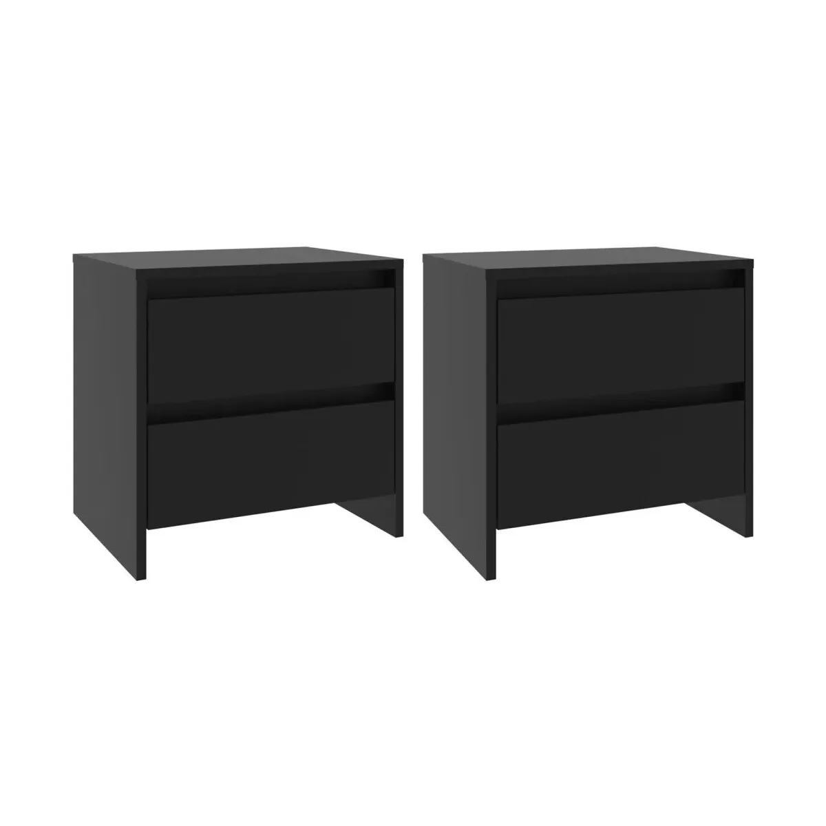 Mesitas de noche 2 uds madera ingeniería negro 45x34,5x44,5 cm
