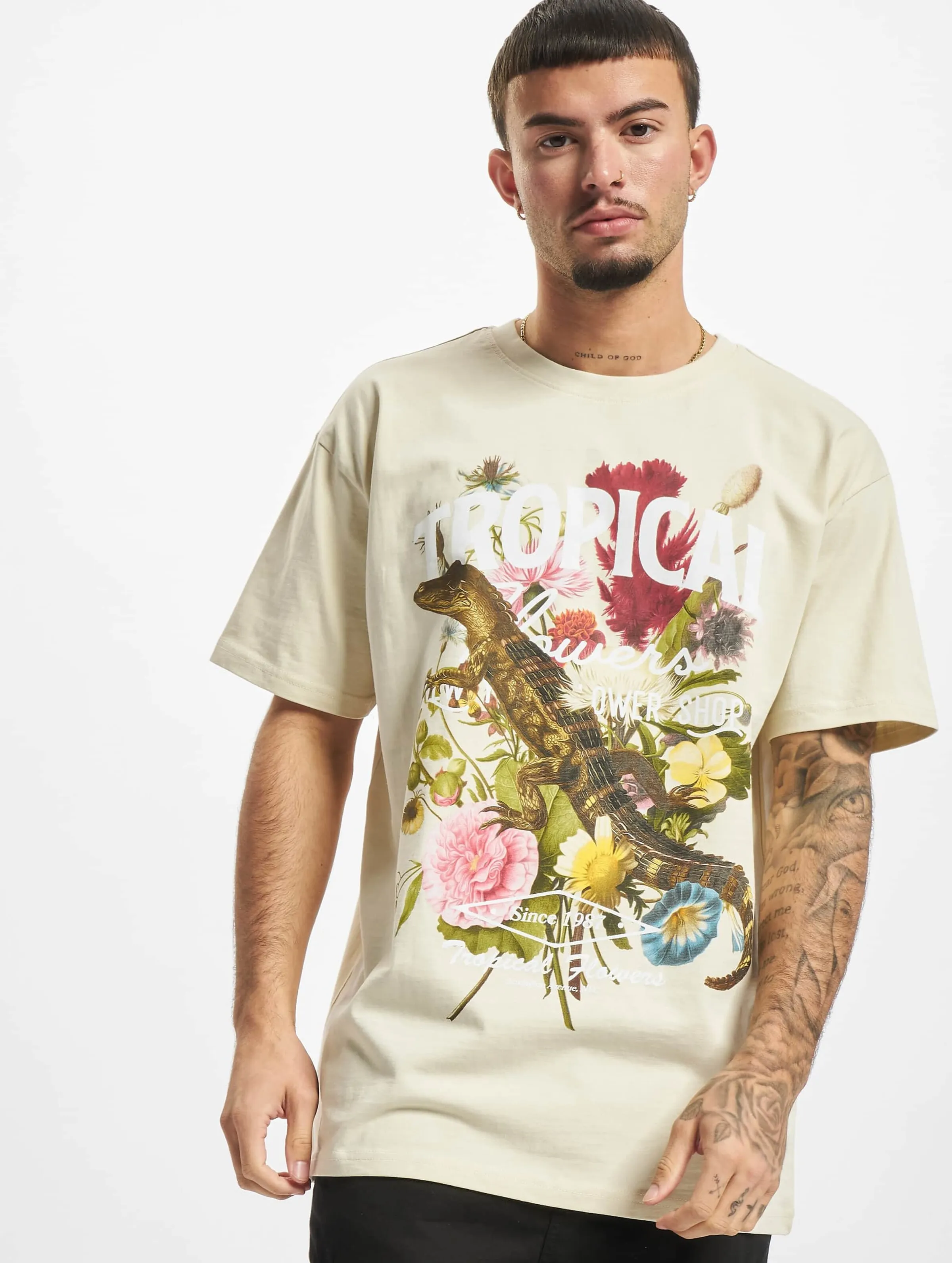Mister Tee Upscale Tropical Oversize