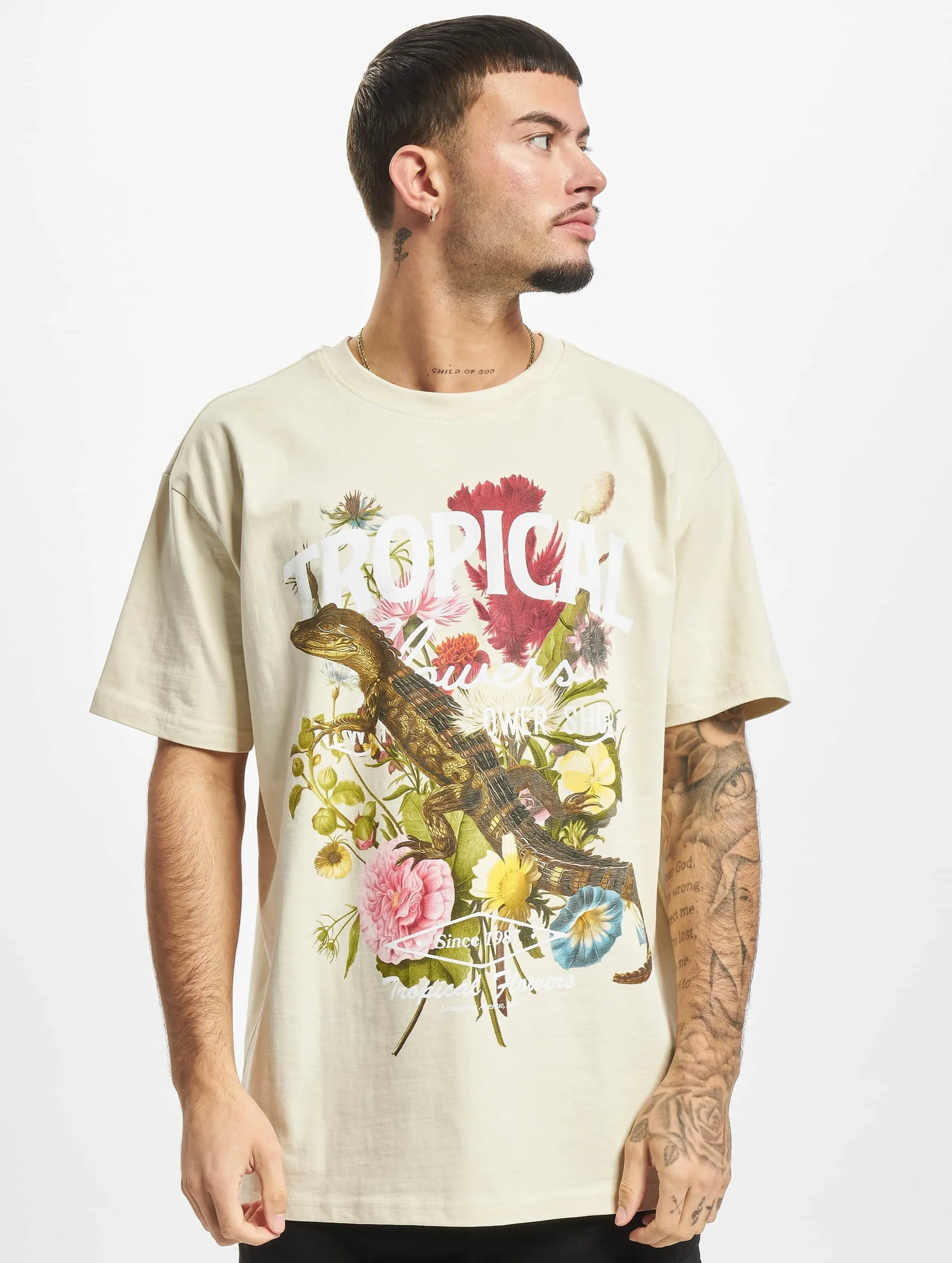 Mister Tee Upscale Tropical Oversize