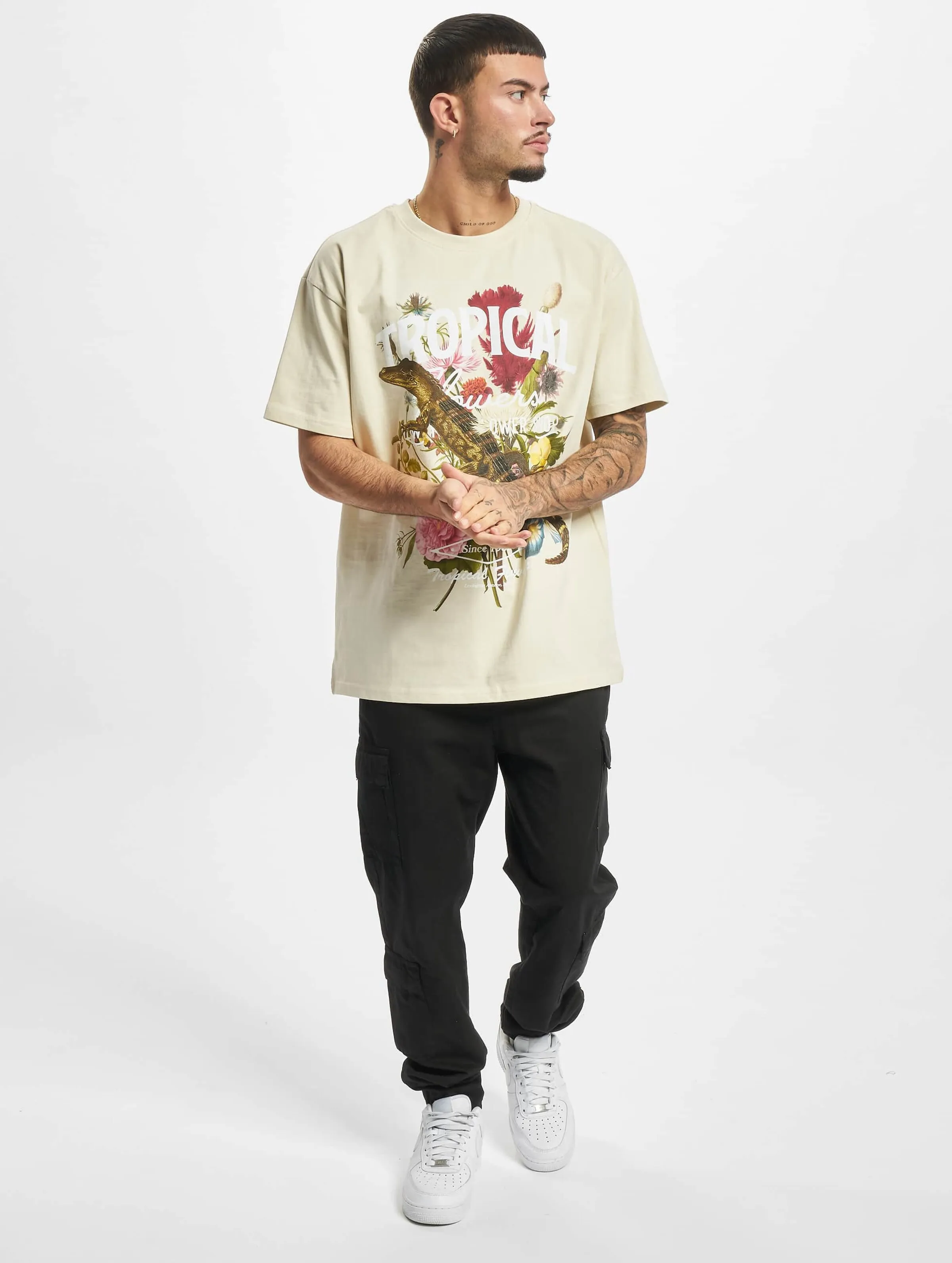 Mister Tee Upscale Tropical Oversize